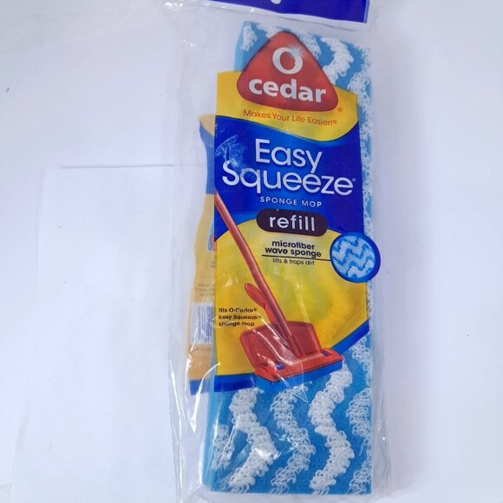 New O'Cedar Easy Squeeze Sponge Mop Refill Microfiber Wave‎ Sponge Ocedar